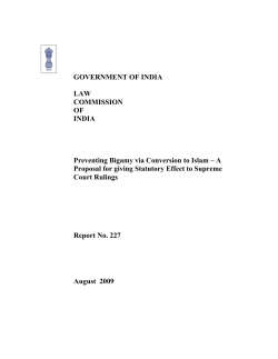 Preventing Bigamy via Conversion to Islam