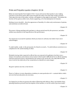 Pride and Prejudice quotes chapters 10-16