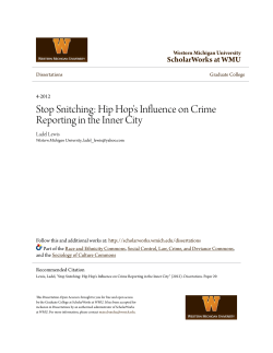 Hip Hop`s Influence on Crime Reporting in the Inner City