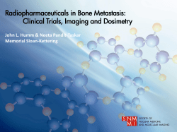 Radiopharmaceuticals in Bone Metastasis