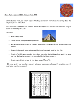 Maya homework - Shaugh Prior Primary School