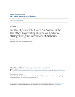 To Thine Own Self Be Cruel - ISU ReD: Research and eData