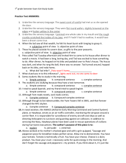 1. Underline the sensory language