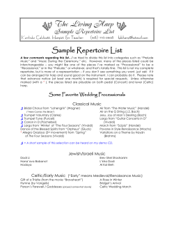 Sample Repertoire List