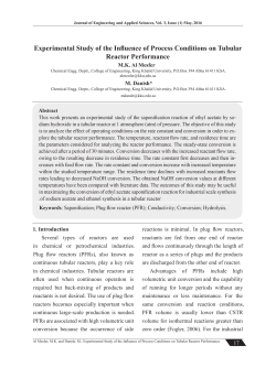 Experimental Study of the Influence of Process Conditions on