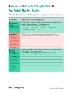 Prewriting Perfect Blog Post Outline
