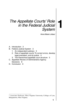 The Appellate Courts` Role in the Federal Judicial System 1