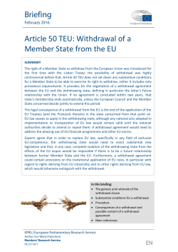Article 50 - European Parliament