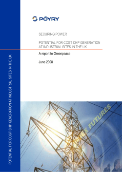 Potential for CCGT CHP generation at Industrial sites in the UK