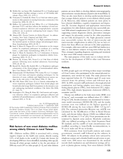 Risk factors of new onset diabetes mellitus among elderly Chinese