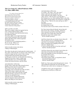 Modernism Poetry Packet AP Literature