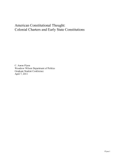 Colonial Charters and State Constitutions