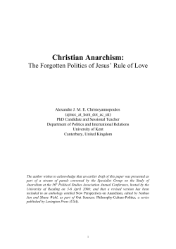 Leo Tolstoy and the &ldquo;War on Terror:&rdquo; A Radical Christian Response