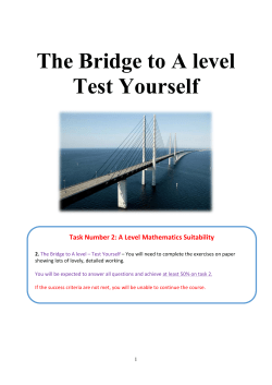 Test Yourself questions-BridgeTo-A-Level 2016