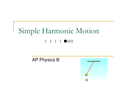 Simple Harmonic Motion