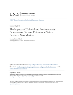 The Impacts of Colonial and Environmental Processes on Ceramic