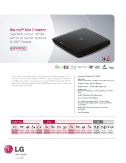 Blu-ray&trade; Disc Rewriter 6x 8x 2x 6x 8x 6x 5x 8x 6x 24x 24x