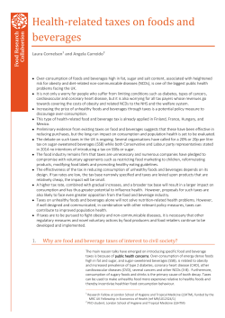 Health-related taxes on foods and beverages