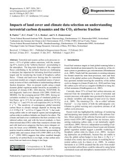 Impacts of land cover and climate data selection