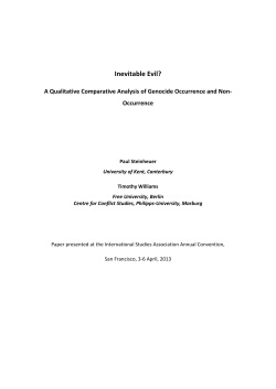 Inevitable Evil? - International Studies Association