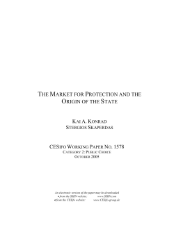 the market for protection and the origin of the state