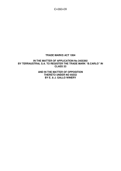 Trade marks inter partes decision (O/080/09)