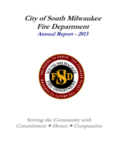 2013 Annual Report - South Milwaukee Fire Department