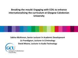 Breaking the mould: Engaging with COIL to enhance