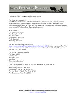 Documentaries about the Great Depression