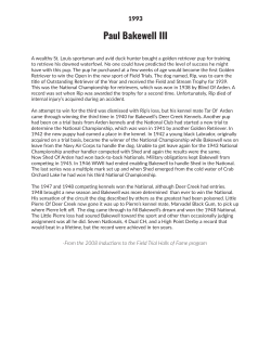 Paul Bakewell III - The Retriever News