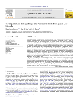 The sequence and timing of large late Pleistocene floods from