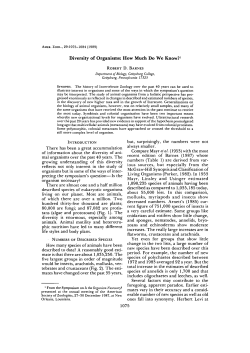 Diversity of Organisms: How Much Do We Know