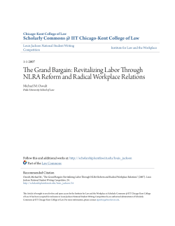 The Grand Bargain: Revitalizing Labor Through NLRA Reform and