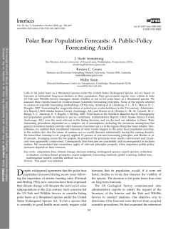 Polar Bear Population Forecasts: A Public
