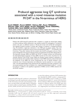 Probucol aggravates long QT syndrome