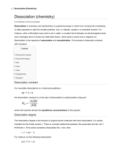 Dissociation (chemistry)