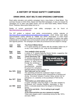 A History of Road Safety Campaigns