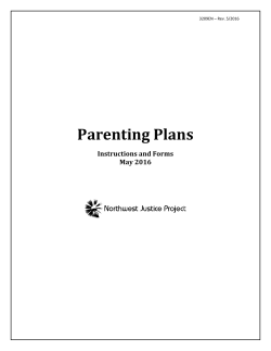 Parenting Plans - Washington Law Help