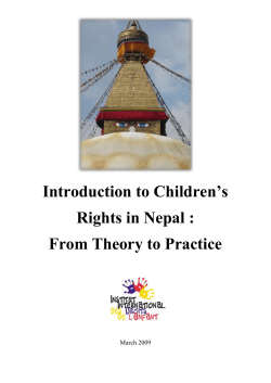 Introduction to Children`s Rights in Nepal