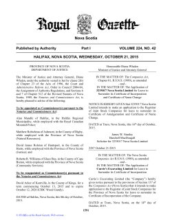 Issue No. 42 - Government of Nova Scotia