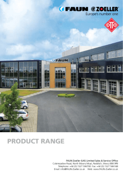 Product range - FAUN Zoeller