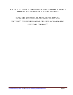 soil quality in the volta region of ghana