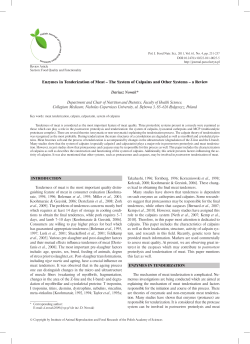 Enzymes in Tenderization of Meat