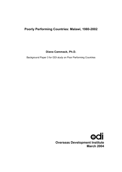 Background Paper - Overseas Development Institute