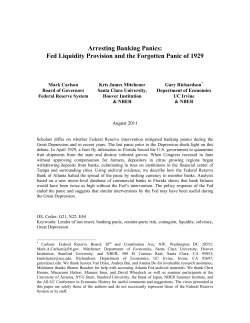 Arresting Banking Panics: Fed Liquidity Provision and the Forgotten