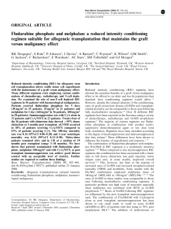 Fludarabine phosphate and melphalan: a reduced intensity