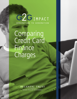 Comparing Credit Card Finance Charges