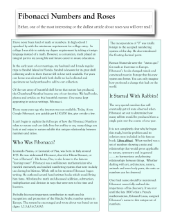 Fibonacci Number and Roses