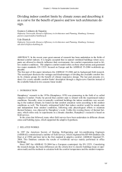 Dividing indoor comfort limits by climate zones and describing it as a