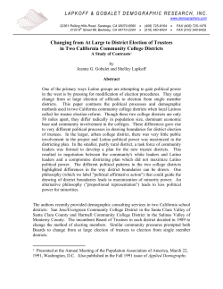 Changing from At Large to District Election of Trustees